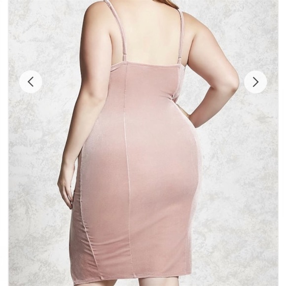 NWT| 1X-2X| 90’S COMEBACK| PINK VELOUR BODY-CON DRESS| NWT - Picture 6 of 17